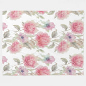 Pastel Petals Fleece Blanket (Vorderseite (Horizontal))