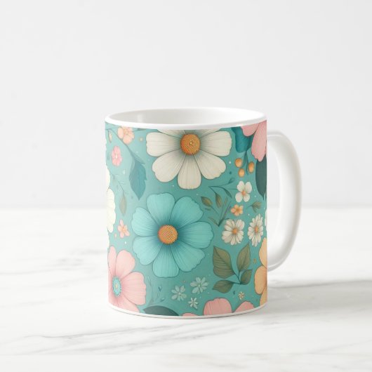 Pastel Petals Kaffeetasse (VorderseiteRechts)