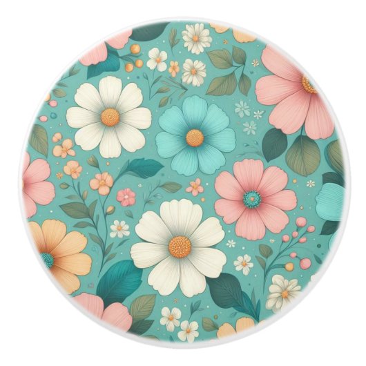 Pastel Petals Keramikknauf (Vorderseite)