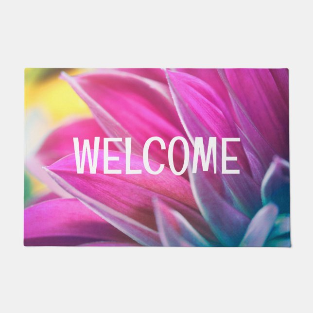 Pastel Petals Welcome Mat Fußmatte (Vorderseite)