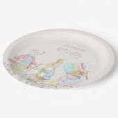 Pastel Peter der Kaninchen und Freunde zum Geburts Pappteller (Schrägansicht)