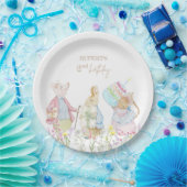 Pastel Peter der Kaninchen und Freunde zum Geburts Pappteller (Party)