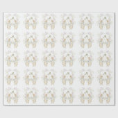 Pastel Peter der Rabbit Monogram Twins Baby Dusche Geschenkpapier (Flach)