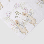 Pastel Peter der Rabbit Monogram Twins Baby Dusche Seidenpapier (Detail)