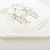 Pastel Peter der Rabbit Monogram Twins Baby Dusche Sherpadecke (3/4)