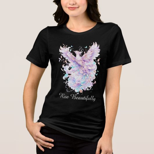 Pastel-Phoenix-Vogel  Tri-Blend Shirt (Vorderseite)