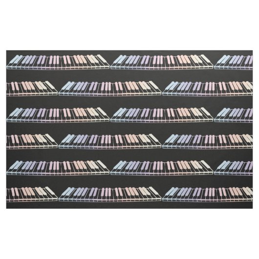 Pastel Piano Keys Fabric Stoff (Yard (91,4 cm))