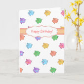 Pastel Pig Karte (Gelbe Blume)