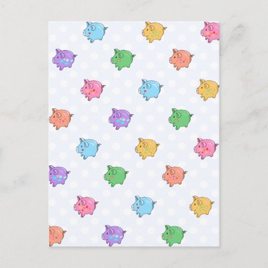Pastel Pig Postkarte (Vorderseite)