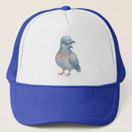 Pastel Pigeon with a T-shirt – Watercolor Artwork Truckerkappe