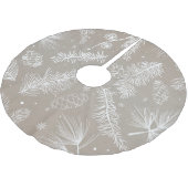 Pastel Pine Pattern Polyester Weihnachtsbaumdecke (Schrägansicht)
