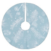 Pastel Pine Pattern Polyester Weihnachtsbaumdecke (Vorderseite)