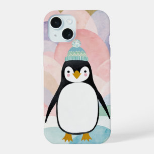 Pastel-Pinguin-Gipfel iPhone 15 Hülle
