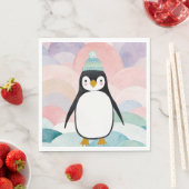 Pastel-Pinguin-Gipfel Serviette (Beispiel)