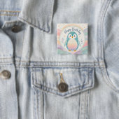 Pastel-Pinguin-Regenbogen-Geburtstagsfeier Button (Beispiel)