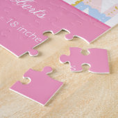 Pastel Pink ABC Birth Record Stat Baby Girls Foto Puzzle (Seite)