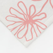 Pastel Pink, Abstrakt florale, botanische Farbe Ar Fleecedecke (Ecke)