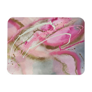 Pastel Pink Abstrakte Kunst, Dichtung und Musik Magnet