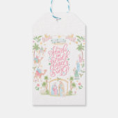 Pastel Pink Angel Nativity Geschenkanhänger (Rückseite)