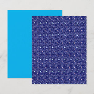 Pastel Pink Aqua Stars Blue Sky Scrapbook Paper