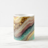 Pastel Pink Aquamarin Agate Geode Stone Kaffeetasse (Mittel)