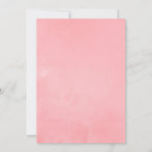 Pastel Pink Aquarellbäume Taufe Einladung (Rückseite)