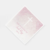 Pastel Pink Aquarelltaufe Napkins Serviette (Ecke)