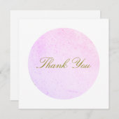 Pastel Pink Artistic Vielen Dank Dankeskarte (Vorne/Hinten)