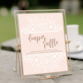 Pastel Pink Baby in Bloom Diaper Raffelzeichen Poster