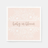 Pastel Pink Baby in Bloom Napkins Serviette (Vorderseite)