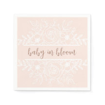 Pastel Pink Baby in Bloom Napkins