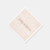 Pastel Pink Baby in Bloom Napkins Serviette (Ecke)