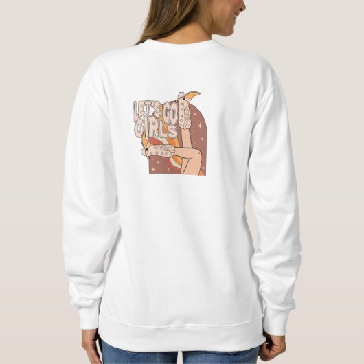 Pastel Pink Bachelorette Letzte Rodeo-Braut Sweatshirt (Rückseite)