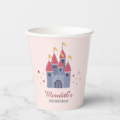 Pastel Pink Bezauberndes Party Burg Herz und Stern Pappbecher (Vorderseite)
