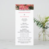 Pastel Pink Black Wedding Program Programm (Stehend Vorderseite)