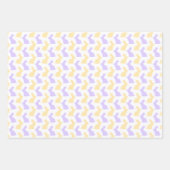 PASTEL PINK BLAU LILA GREEN EASTER BUNNIES GESCHENKPAPIER SET (Vorderseite)