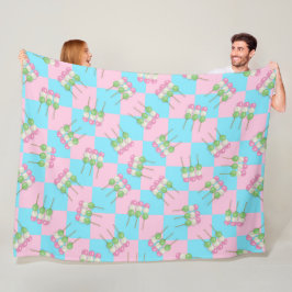 Pastel Pink Blau Schachtel Dango Fleece Blanken