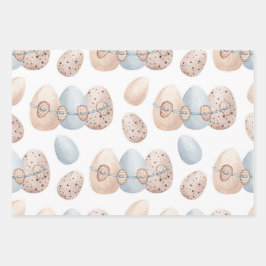 PASTEL PINK & BLAUE EASTER GESCHENKPAPIER SET