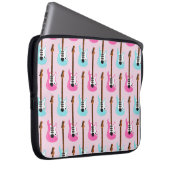 PASTEL PINK & BLAUE ELEKTRISCHE GITAREN LAPTOPSCHUTZHÜLLE (Vorne Rechts)