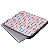 PASTEL PINK & BLAUE ELEKTRISCHE GITAREN LAPTOPSCHUTZHÜLLE (Vorne Knopf)