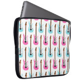 PASTEL PINK & BLAUE ELEKTRISCHE GITAREN LAPTOPSCHUTZHÜLLE (Vorne Rechts)