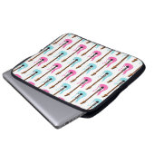 PASTEL PINK & BLAUE ELEKTRISCHE GITAREN LAPTOPSCHUTZHÜLLE (Vorne Knopf)