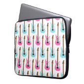 PASTEL PINK & BLAUE ELEKTRISCHE GITAREN LAPTOPSCHUTZHÜLLE (Vorderseite Links)