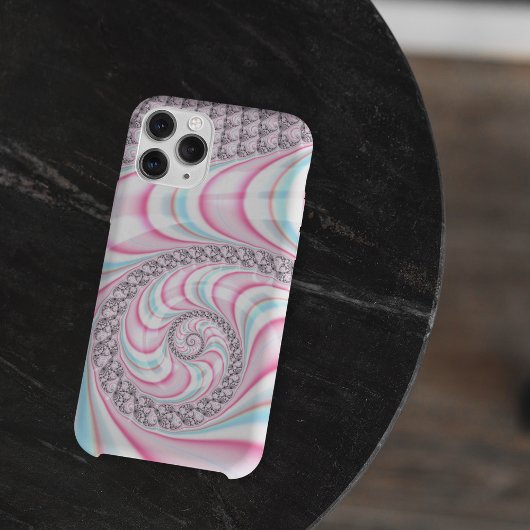 Pastel Pink Blue Candy Cane Spiral Case-Mate iPhone Hülle