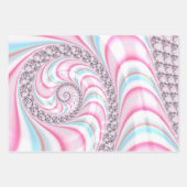 Pastel Pink Blue Candy Cane Spiral Geschenkpapier Set (Vorderseite 2)