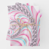 Pastel Pink Blue Candy Cane Spiral Geschenkpapier Set (Beispiel)