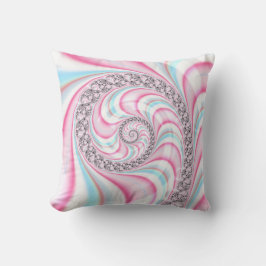 Pastel Pink Blue Candy Cane Spiral Kissen