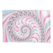 Pastel Pink Blue Candy Cane Spiral Kissenbezug (Vorderseite)