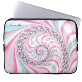 Pastel Pink Blue Candy Cane Spiral Laptopschutzhülle