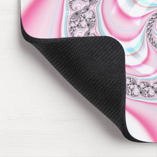 Pastel Pink Blue Candy Cane Spiral Mousepad (Ecke)